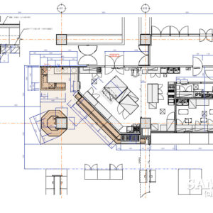 ショッピングセンターのベーカリーショップ平面プラン