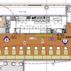 ゆったりとした空間の婦人靴売り場 【環境図_02】